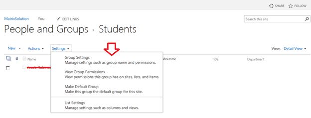 Open the group to delete